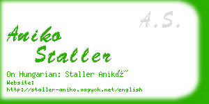 aniko staller business card